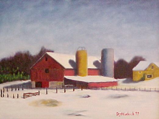 Winter Barn Yard